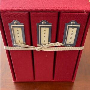 Pottery Barn Red Photo Album Set